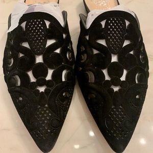 Vince Camuto velvet cut out slides